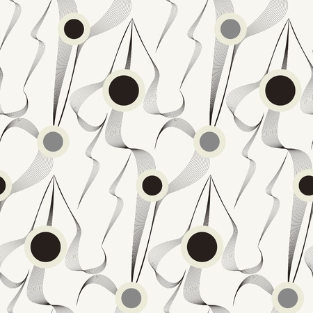 elegant abstract beige background with exquisite streamlines and circular elementのイラスト素材