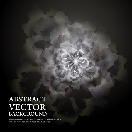 elegant attractive background with abstract flowers over darkのイラスト素材