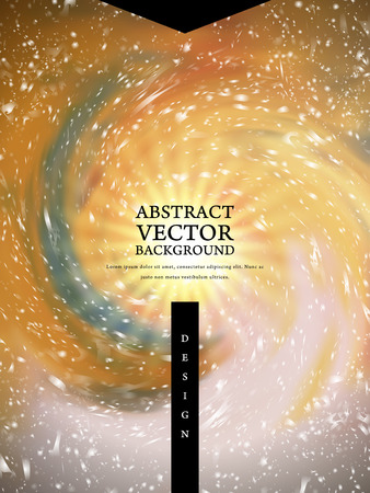 swirl glossy effect abstract background in orange and whiteのイラスト素材