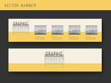 elegant banner template design with blurred scenery in beige and yellowのイラスト素材