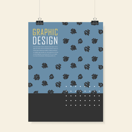 elegant poster template design in blue and blackのイラスト素材
