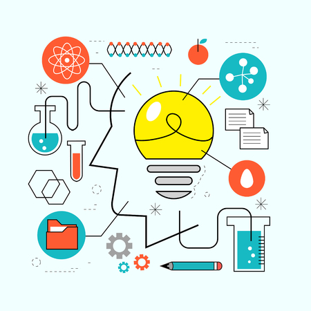 innovation idea concept in flat design styleのイラスト素材