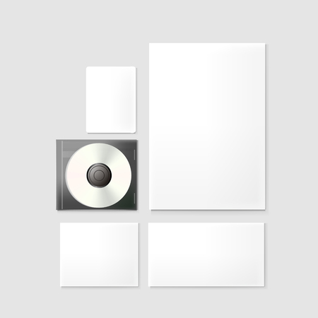 corporate stationery set isolated on grey backgroundのイラスト素材