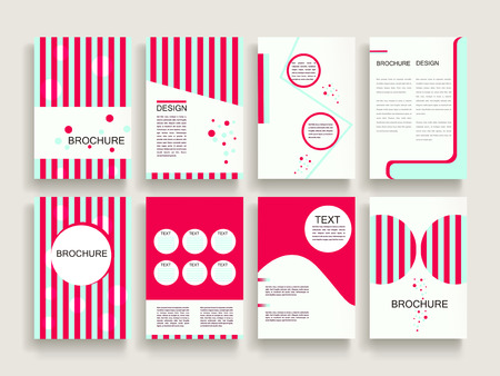 modern brochure template design set with geometric elementsのイラスト素材