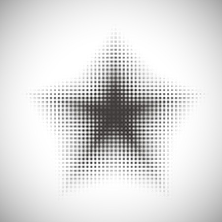 abstract dotted monochrome background in star shapeのイラスト素材