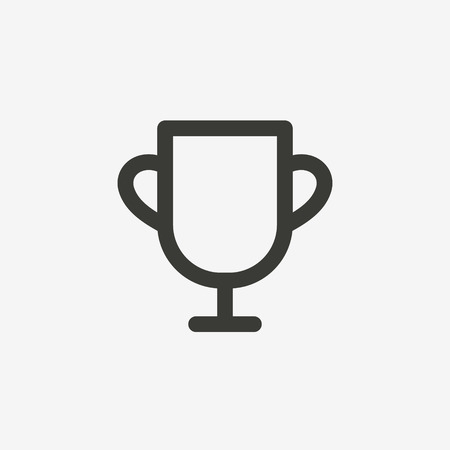 trophy icon of brown outline for illustrationのイラスト素材