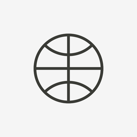 basketball icon of brown outline for illustrationのイラスト素材