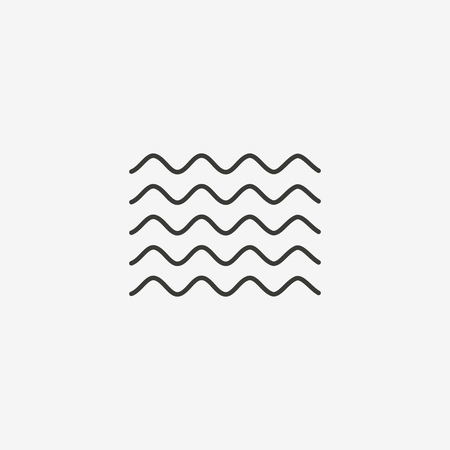 wave concept icon of brown outline for illustrationのイラスト素材