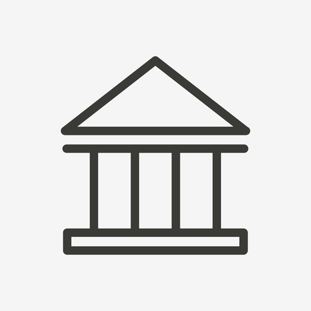 house or home icon of brown outline for illustrationのイラスト素材