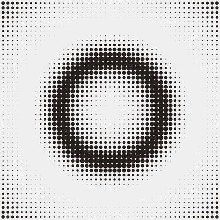 Abstract pattern design with circular dotted halftone elementのイラスト素材