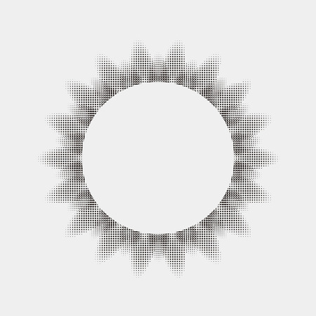 Simplicity halftone dotted pattern design with circular elementのイラスト素材
