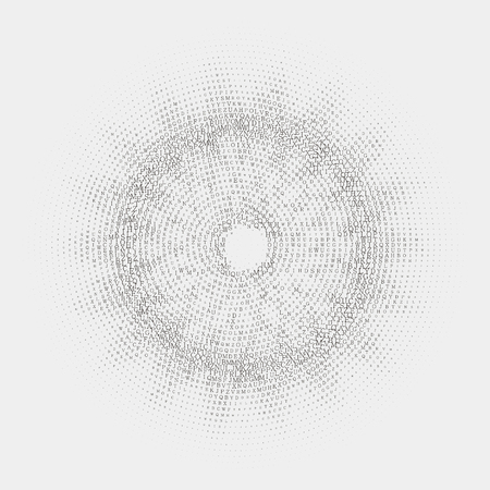 Abstract pattern design with tiny alphabet elementsのイラスト素材