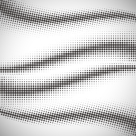 Abstract halftone pattern design in beige and brown. Wavy line.のイラスト素材