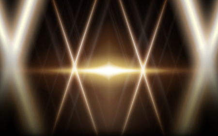 lights arranged as X shaped, blur background, 3d illustrationのイラスト素材