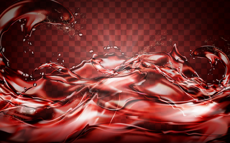 red liquid flow element, can be used as background, 3d illustrationのイラスト素材