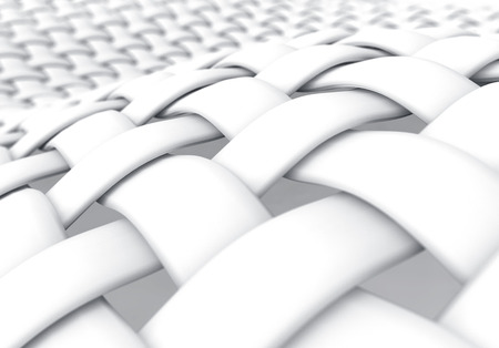 Close up look at interlaced fiber, flat fiber surface in 3d renderingの写真素材