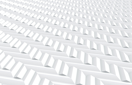 White geometric background, 3d render Prism triangle shapes patternの写真素材