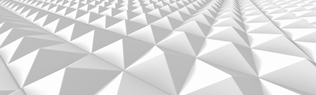Geometric grid background, white 3d render triangle pattern for design uses