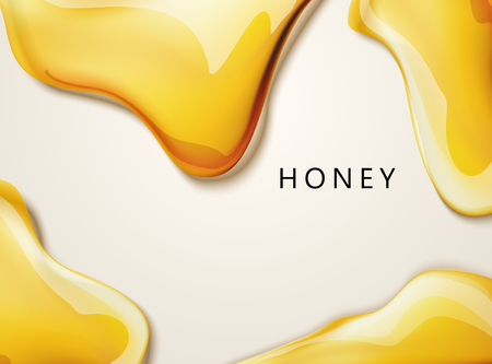 Honey liquid texture, golden honey in 3d illustration for design usesのイラスト素材