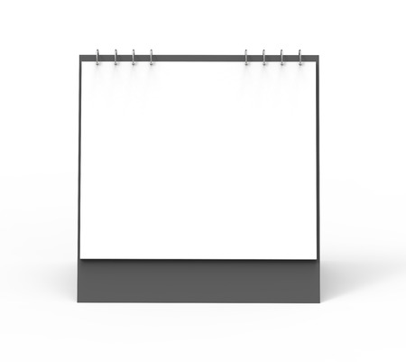 Blank desk calendar, 3d render calendar mockup with empty space for design uses, square designの写真素材