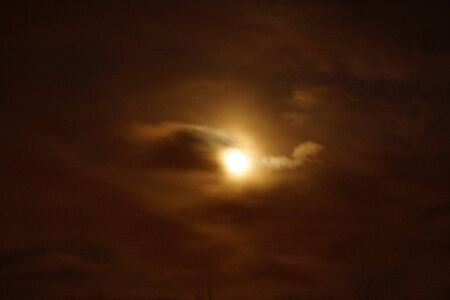 A close up of clouds in the dark. High quality photoの写真素材