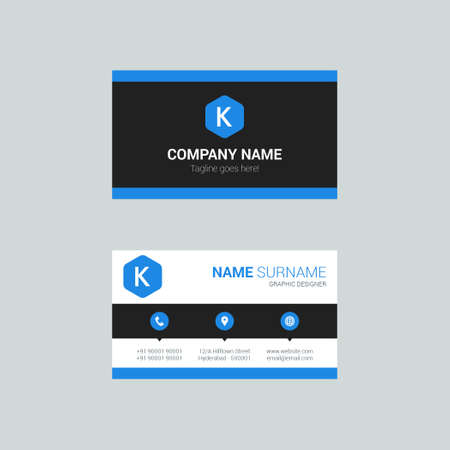 Modern vector flat creative business cardのイラスト素材