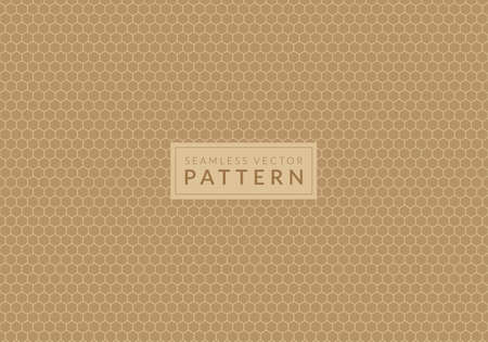 Cream color hexagon honeycomb seamless pattern vector graphic design backgroundのイラスト素材