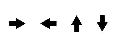 Modern arrows icon collection set different black vector arrow signs template design illustration backgroundのイラスト素材