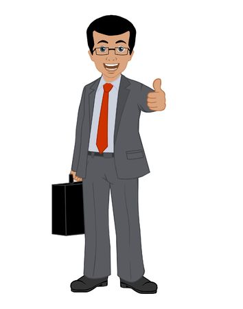 businessman showing thumb upのイラスト素材