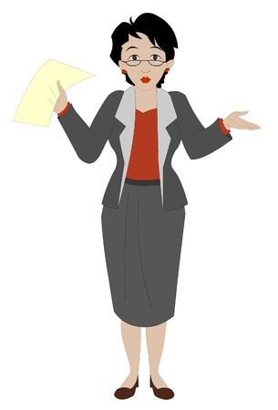 business woman giving presentationのイラスト素材