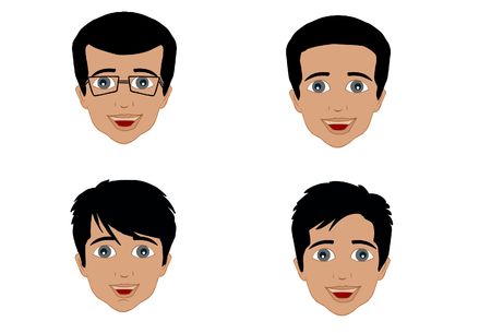 facesのイラスト素材