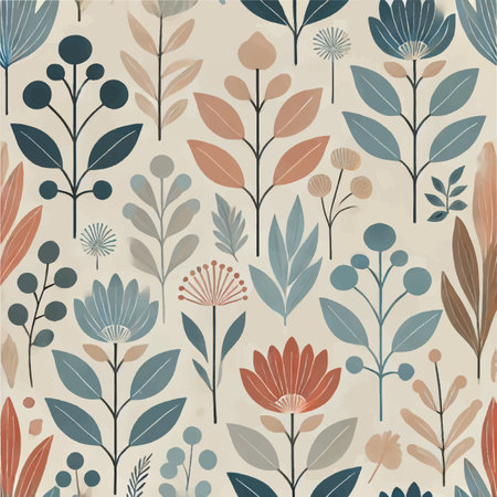 GEOMETRIC FLORAL BACKGROUND ABSTRACT PRINT IN VECTORのイラスト素材