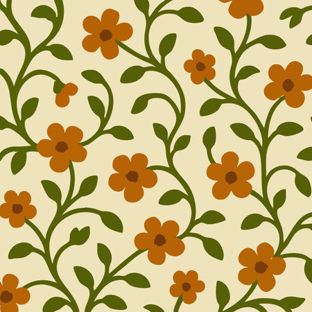 Floral Vine Print Design in Vector. Vector illustrationのイラスト素材