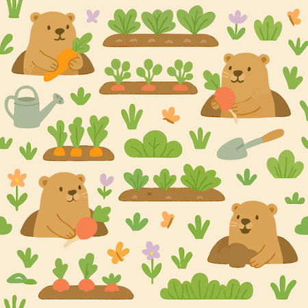 Groundhog Day Print Design in Vector. Vector illustrationのイラスト素材