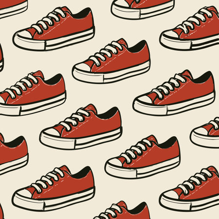 Sneakers Athletic Runners Print Design in Vector. Vector illustrationのイラスト素材