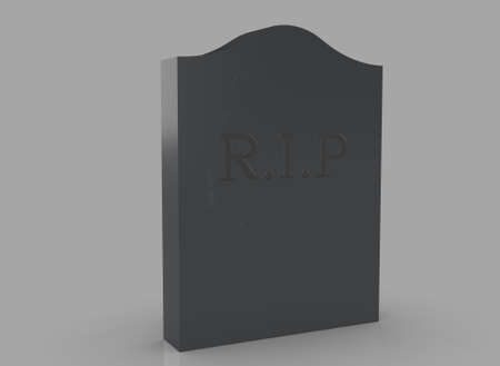 tombstone on a white background 3d-rendering.の写真素材
