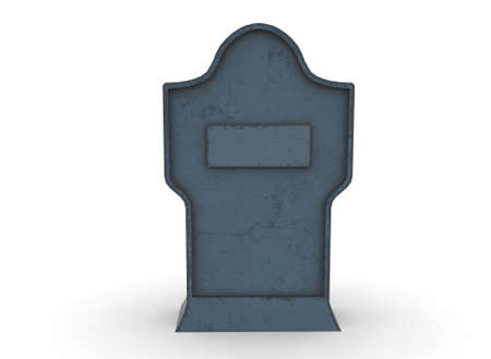 tombstone on a white background 3d-rendering.の写真素材