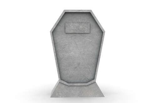 tombstone on a white background 3d-rendering.の写真素材