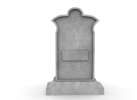 tombstone on a white background 3d-rendering.の写真素材