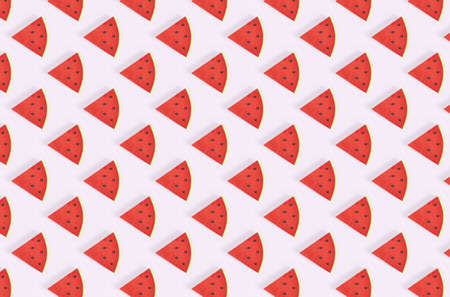 Watermelon seamless pattern. Fruit and berry seamless watermelon background. Juicy cute pattern.
