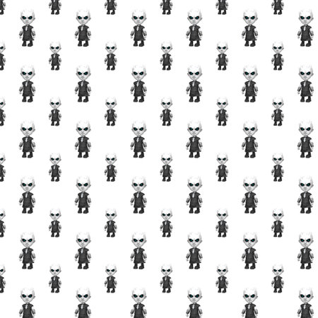 pattern in the form of various monsters on a white background 3d rendering.の写真素材