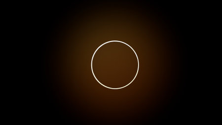 total solar eclipse the moon covers the sun forming a ring 3d rendering.の写真素材