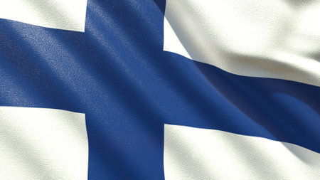 finnish flag on the whole background texture 3d-renderingの写真素材