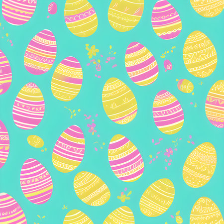 the Colorful Easter eggs backgroundの写真素材