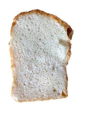 a piece of white bread on a white background.の写真素材