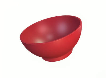 large red dish on a white background 3d rendering.の写真素材