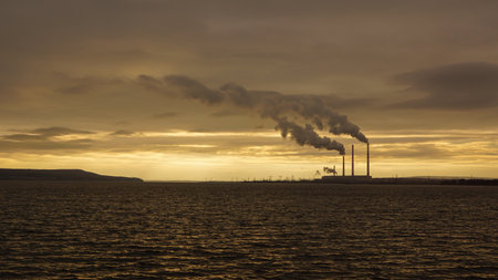 factories in open space field.の写真素材