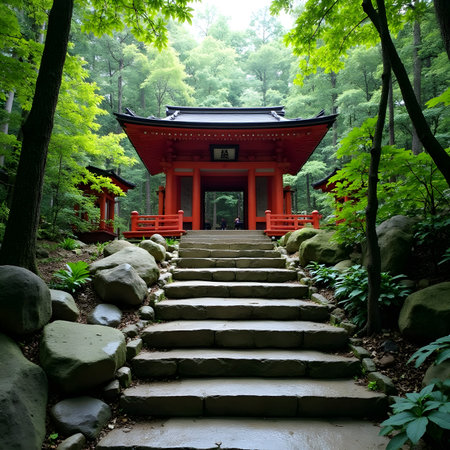 Shinto shrine in Kyoto, Japan.の素材