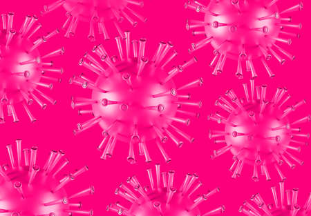 3D rendering. Virus visualization made in a 3D graphics program.の写真素材