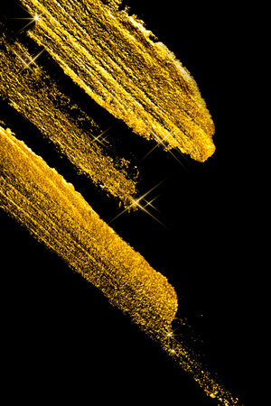 Abstract texture made in black and gold conventions.の写真素材